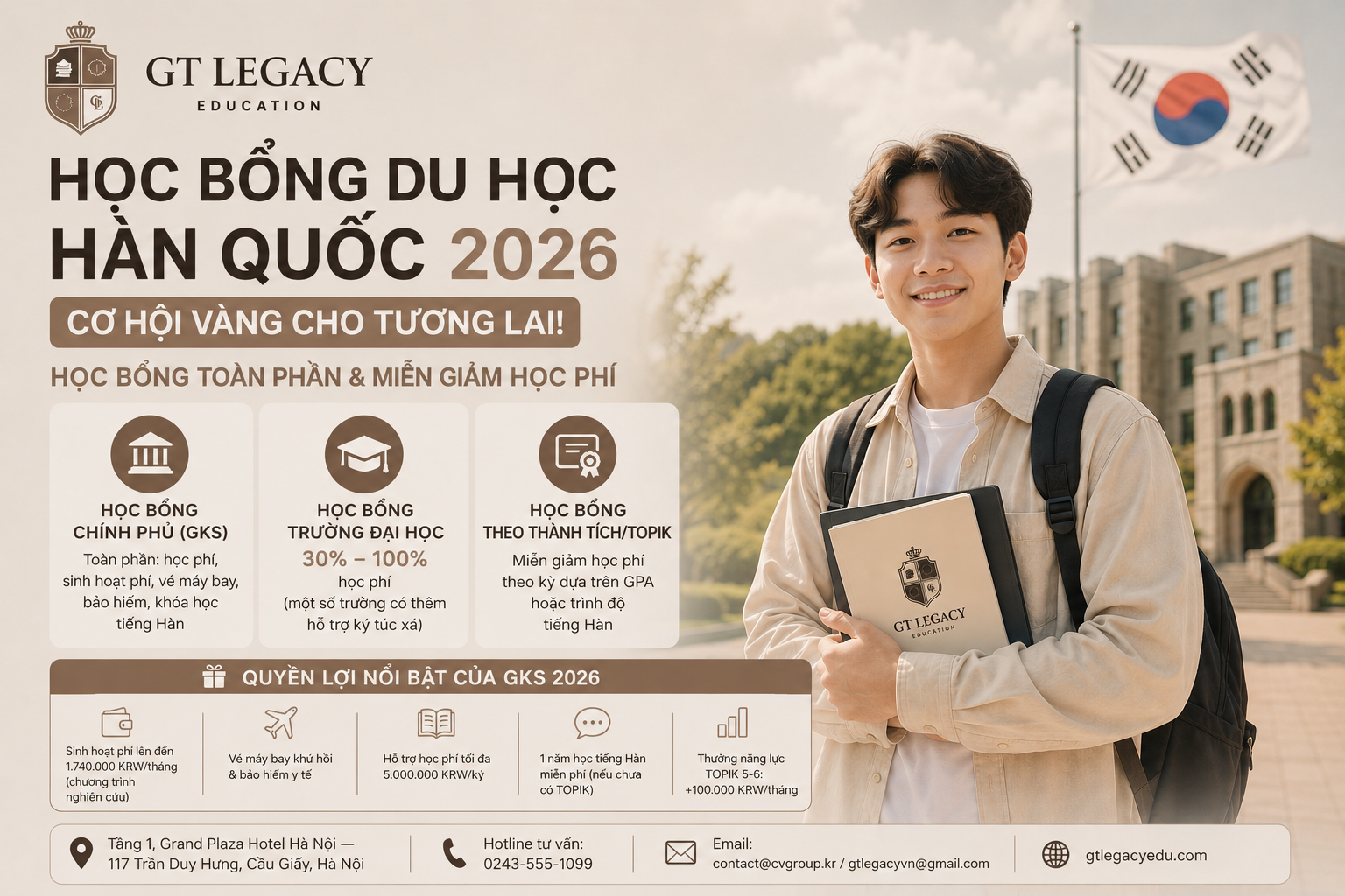 Học bổng du học Hàn Quốc 2026